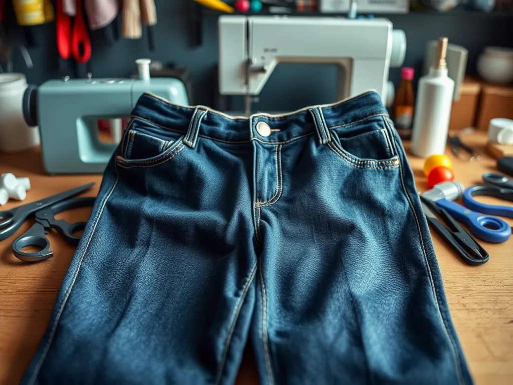 Jak skrócić spodnie dzwony?